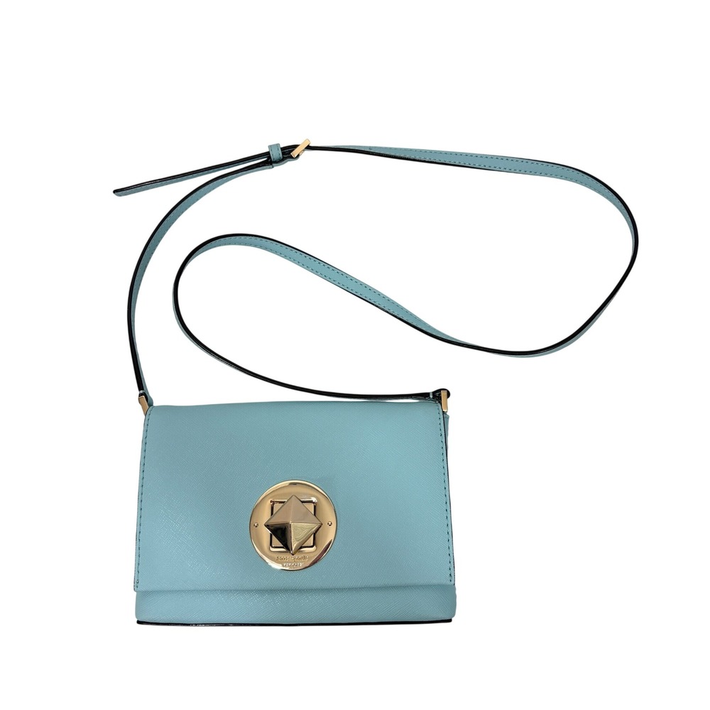 Kate Spade Sally Newbury Lane Crossbody Bag Blue Hydrangea Saffiano Leather